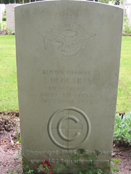 Grave 4.Z.12 Flying Officer J.Heggarty, Special Duties Operator (Air Gunner), Halifax NA240 Z5-V, Berlin 1939-1945 War Cemetery (462 Squadron)